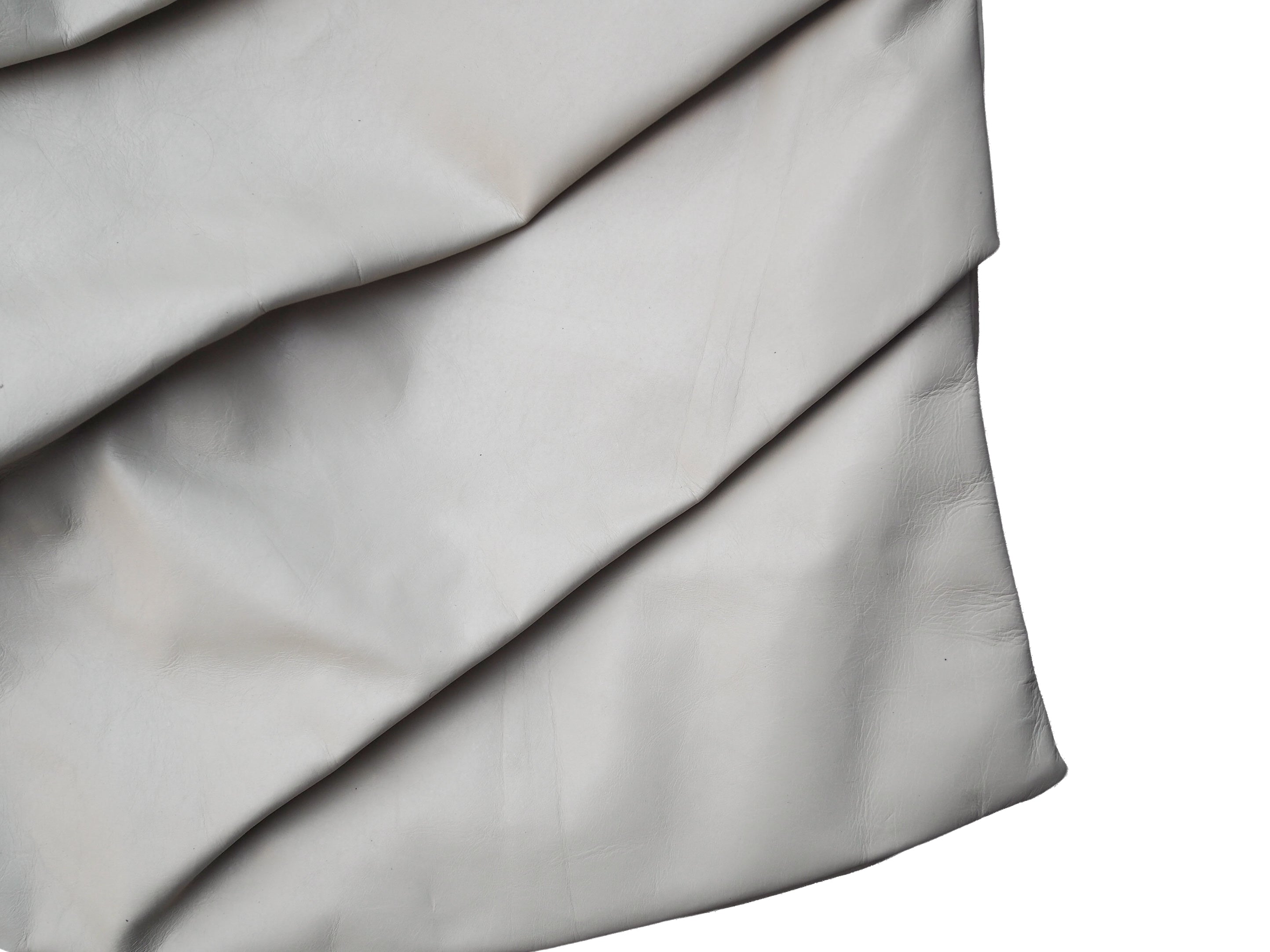 Draped leather bag - Cream