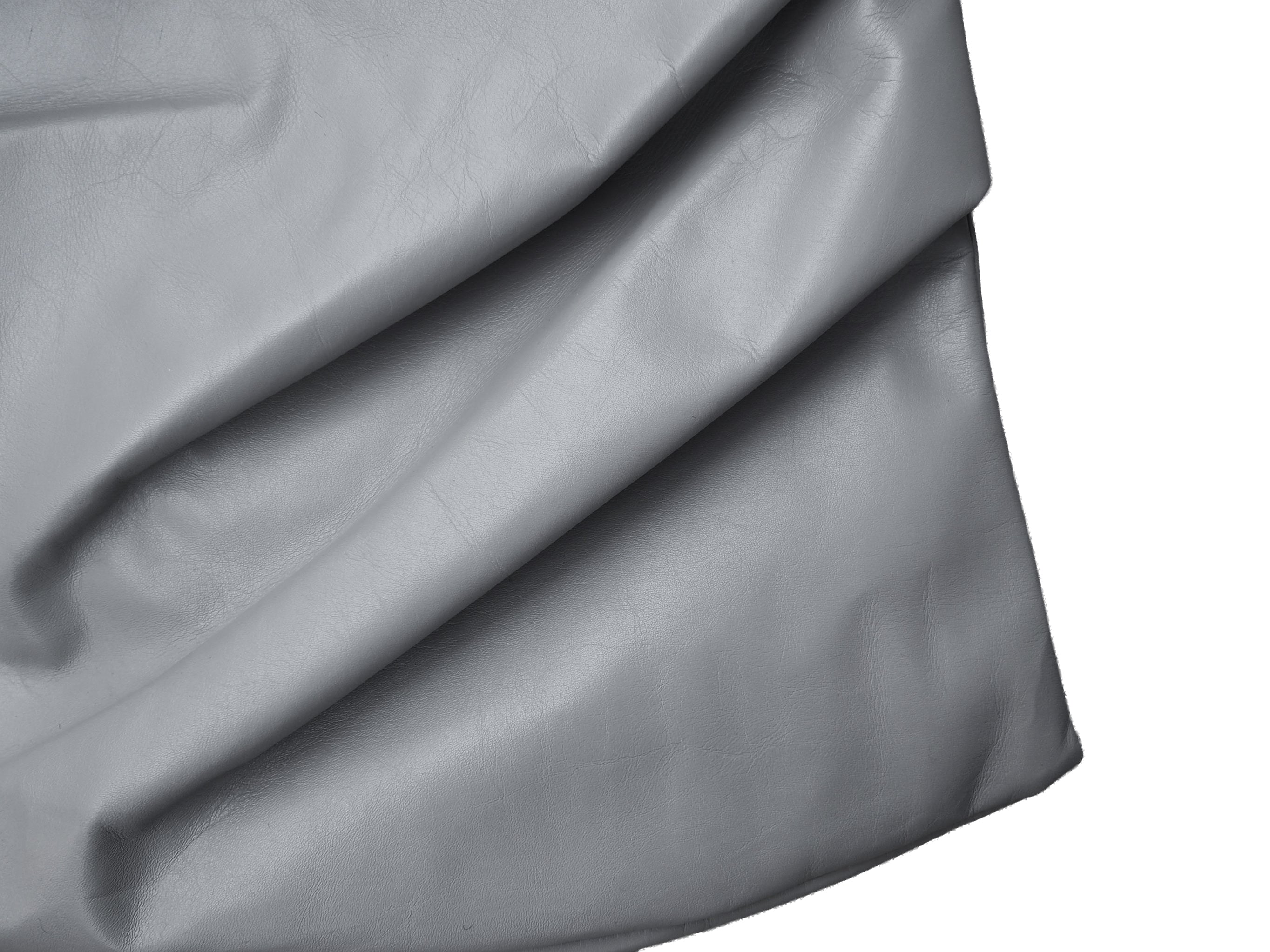 Draped leather bag - Grey